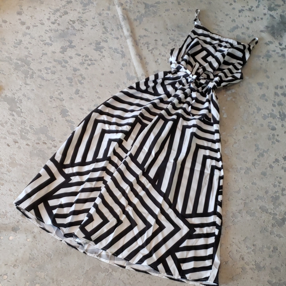 Black & White Printed Dress